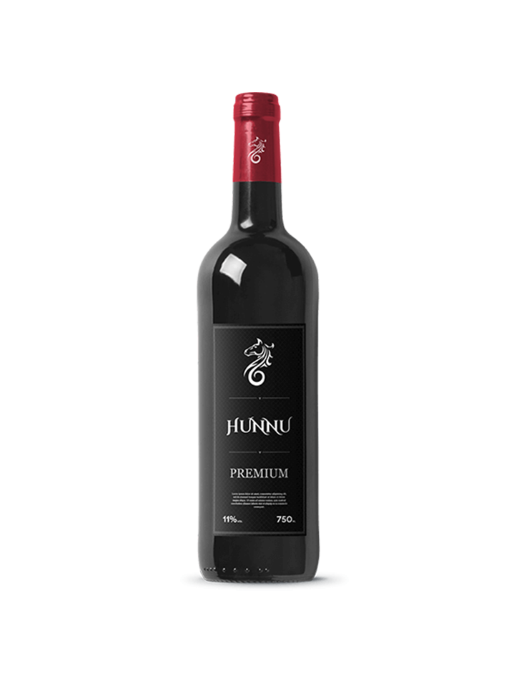 Hunnu Premium 红葡萄酒真实酒瓶